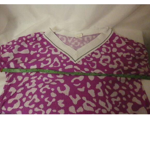 Bib! Women's Oversized XL Tunic Top Waffle Design V-Neck Made in USA - Picture 15 of 16